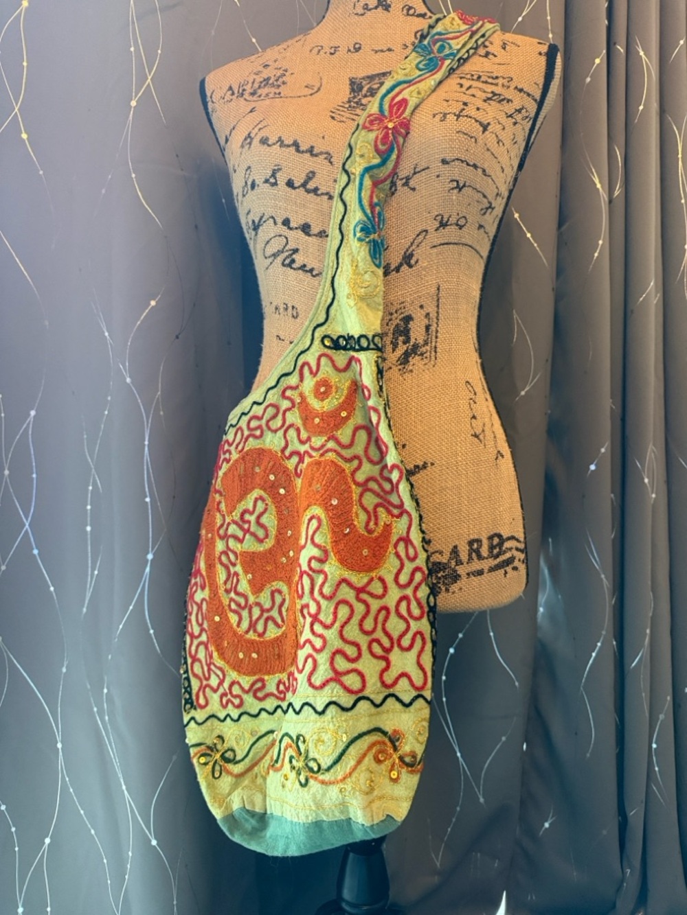 Embroidered Crossbody Satchel